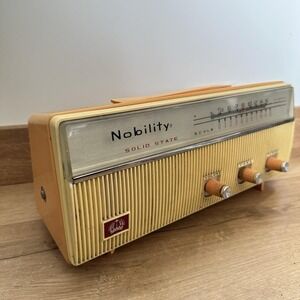 Nobility SIX Transistor AM Table Radio Vintage MCM Rare Orange  *TESTED WORKS*